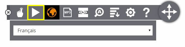 Figure 7: Using the play button on the Browsealoud toolbar